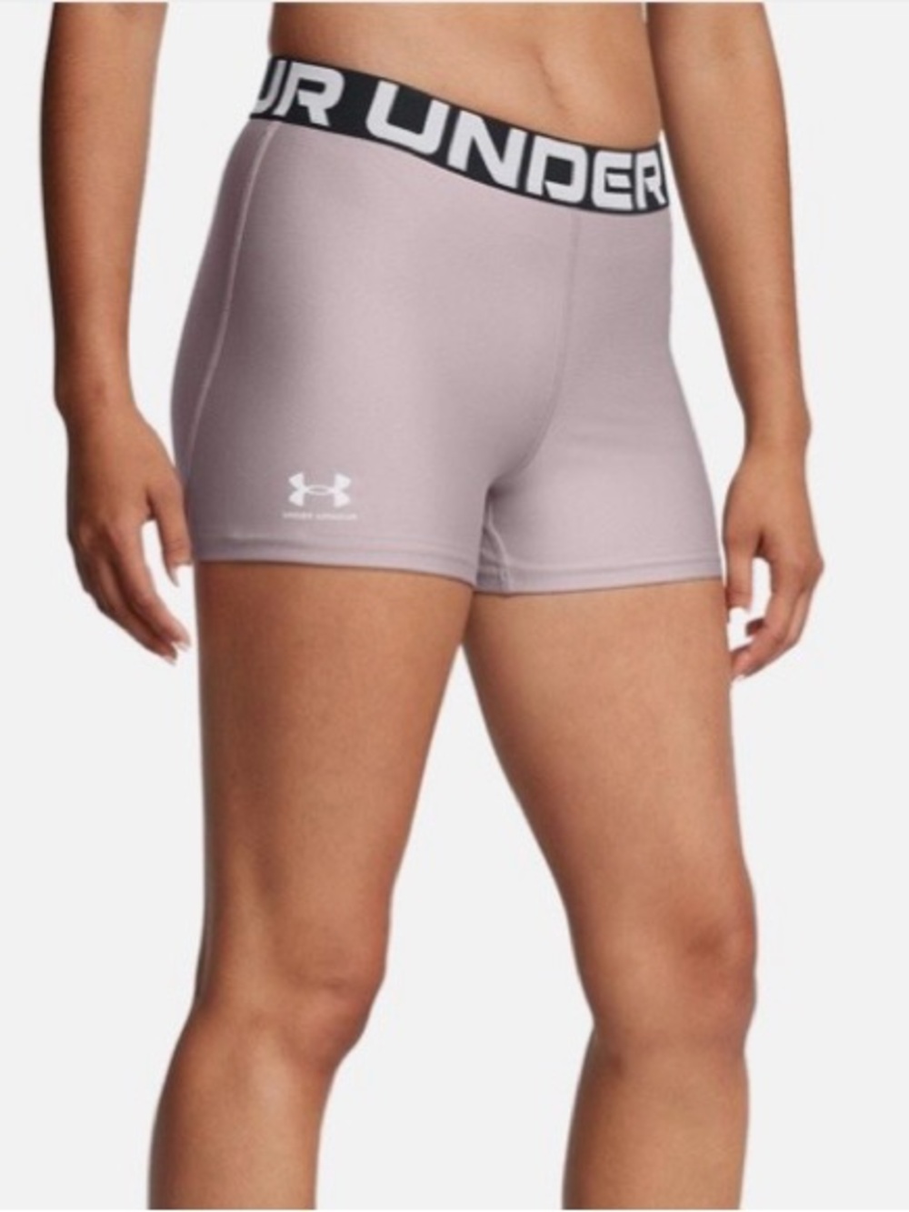 Under Armour Women’s Dusty Pink Compression Bike Shorts with Branded Waistband